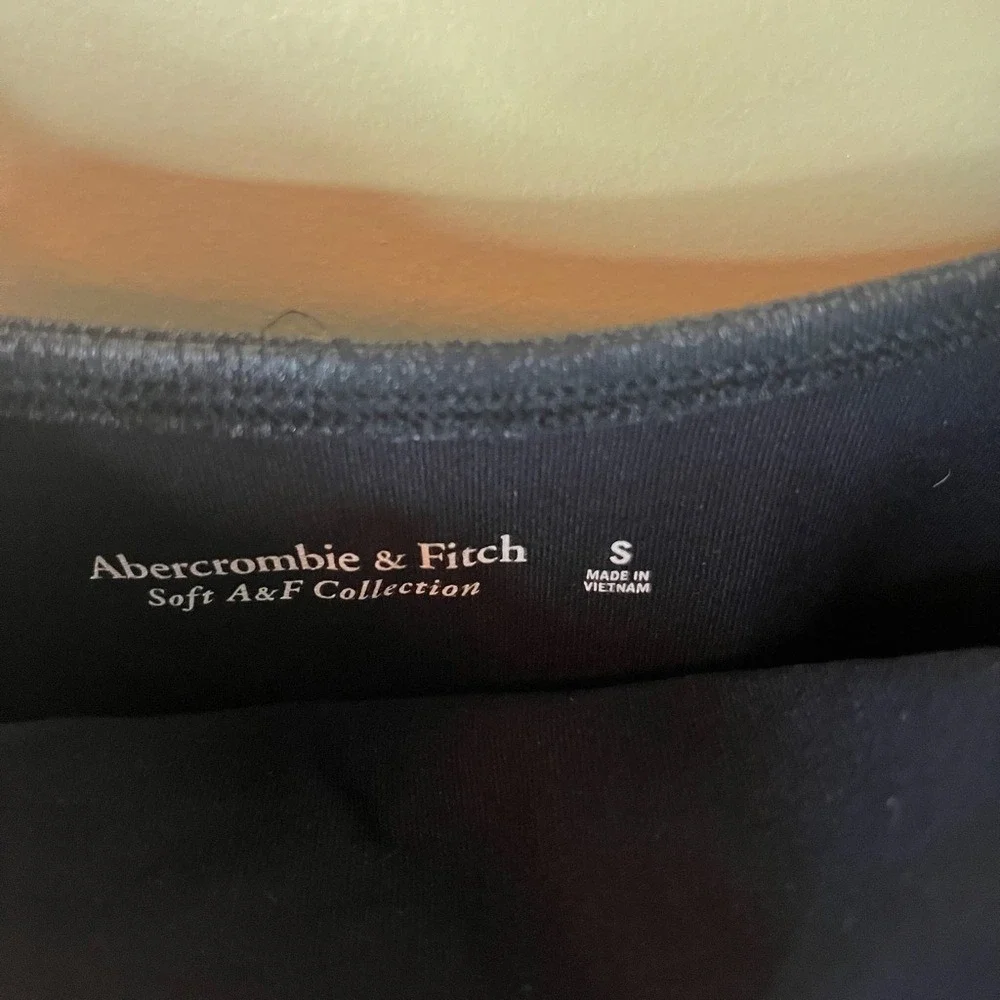 Abercrombie & Fitch Faux Leather Bodysuit Black Size Small Goth Soft AF‎